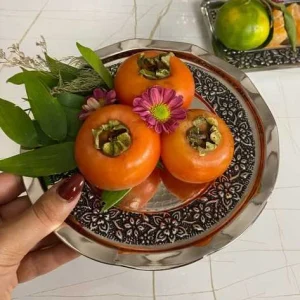 باقلوا خوری مسی یاسمن با آبکاری کروم