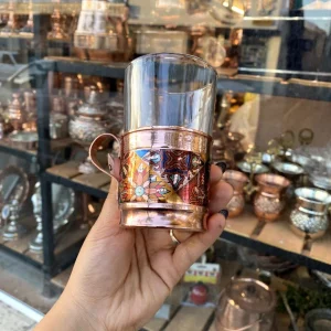لیوان مسی گالش طرح ترمه