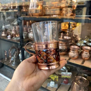 لیوان مسی گالش طرح ترمه