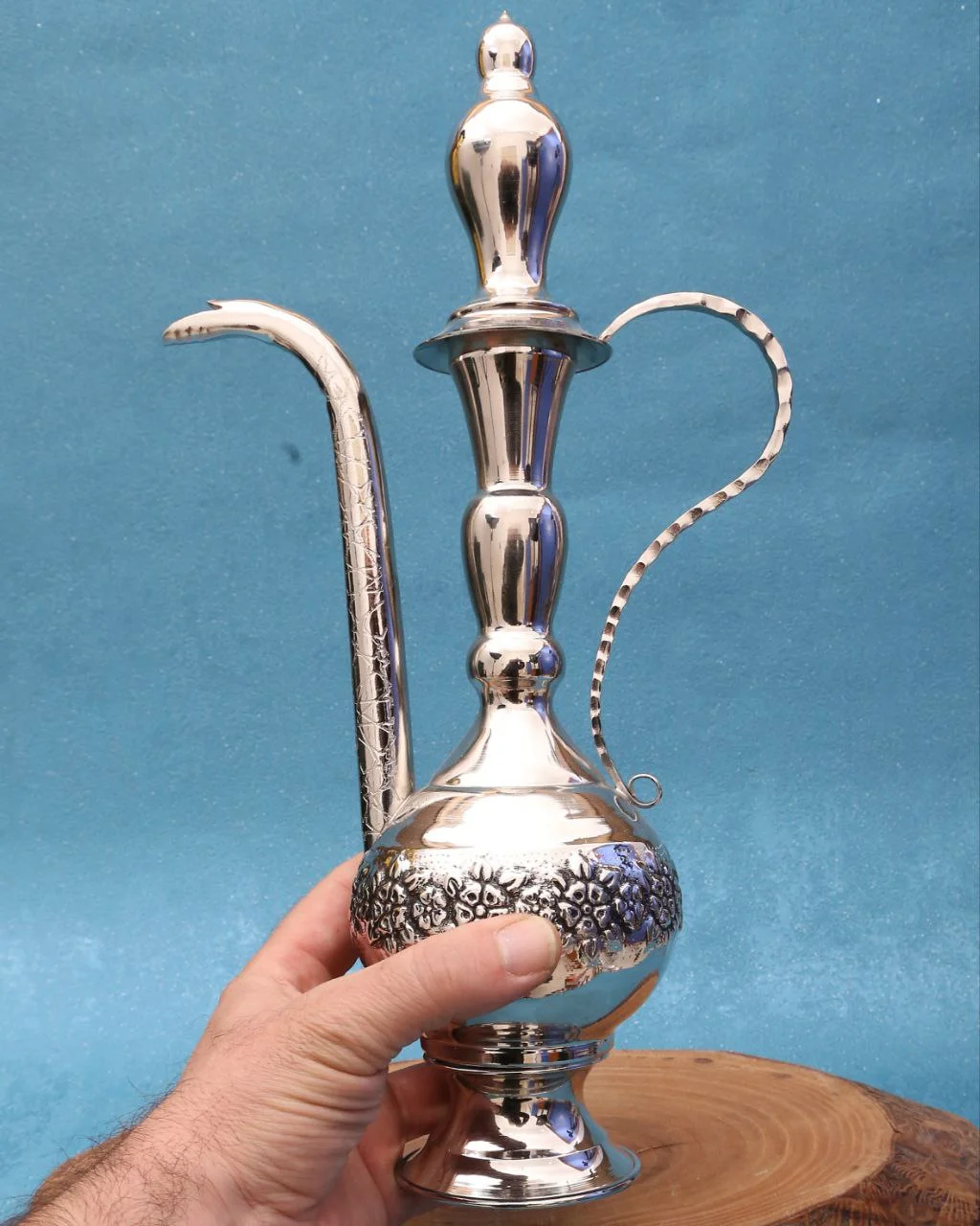 گلاب پاش مسی گلبرگ با آبکاری کروم