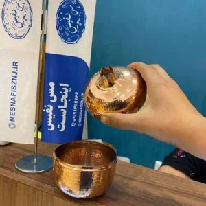قندان مسی طرح انار متوسط