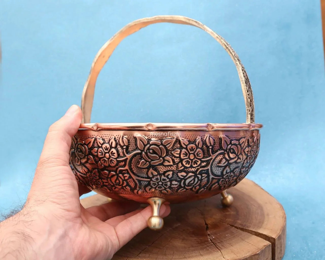 سبد مسی سه پایه نقشینه بزرگ
