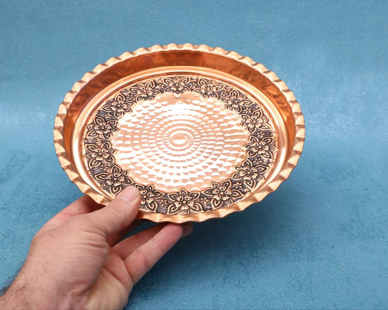 سینی مسی ماهرخ سایز کوچک