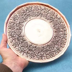 شیرینی خوری مسی تک پایه بلند نقشینه