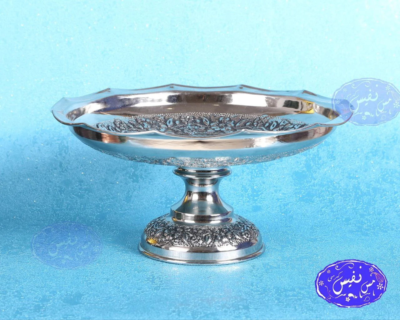 شیرینی خوری مسی نگار با آبکاری کروم