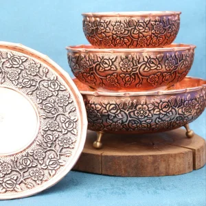 میوه خوری مسی سه پایه نقشینه