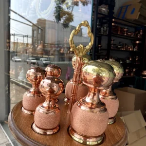 جاادویه مسی و نمکدان مسی شنی