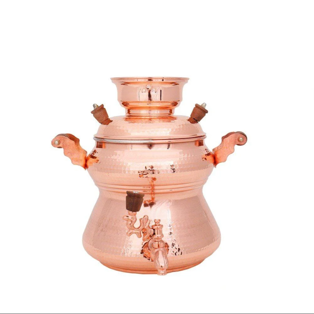 سماور روگازی مسی 4 لیتری پروانه ساخت زنجان