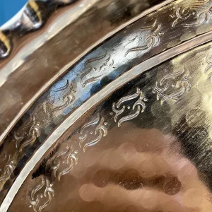 سینی مسی تمام دست ساز دو رو قلع