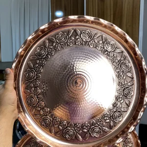 سینی مسی گلبرگ سیاه‌قلم نانو‌شده قطر43