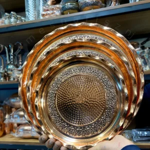 سینی مسی گلبرگ نانو‌شده قطر 38 سانت