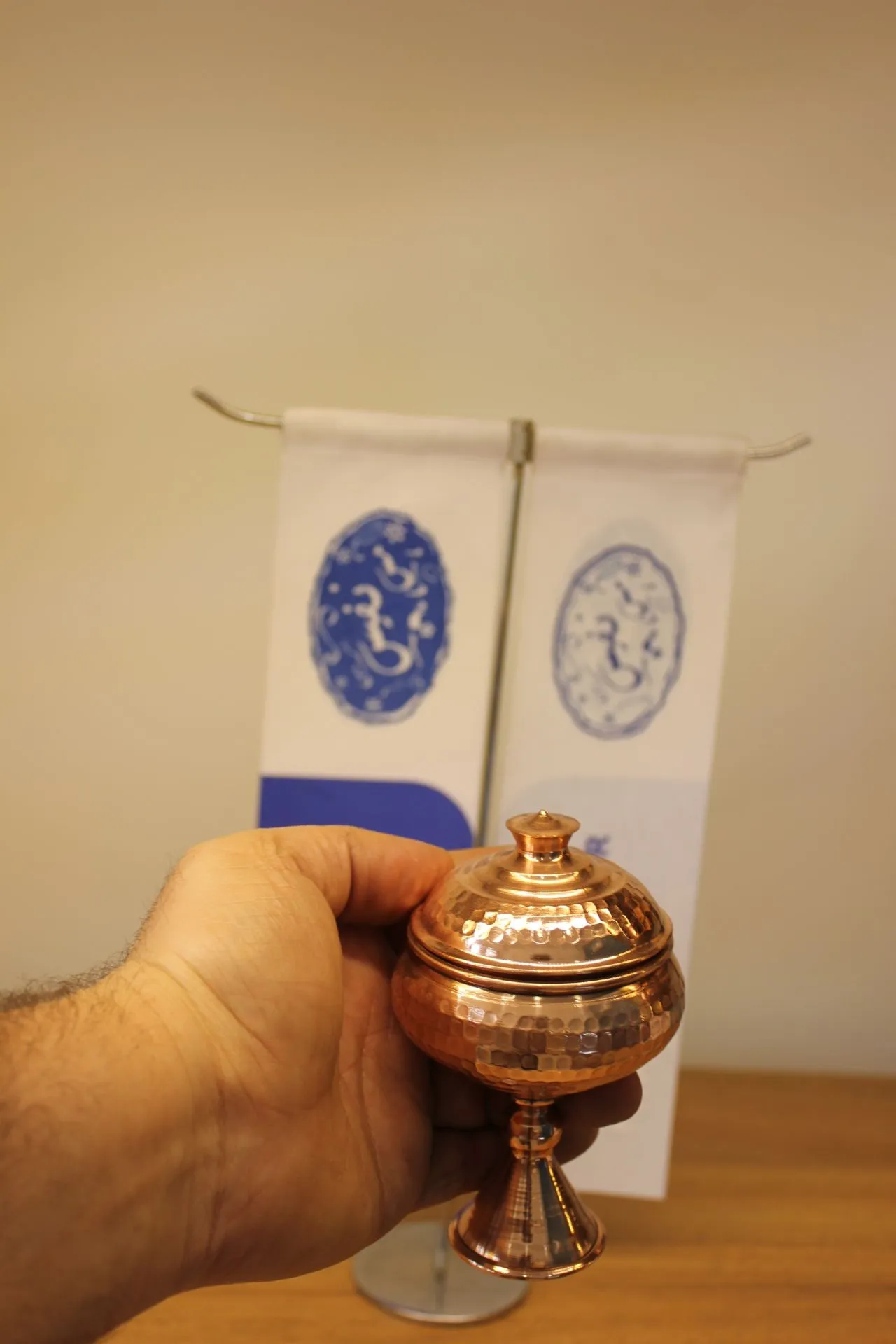 قندان مسی چکشی نانو شده