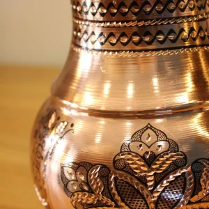 پارچ مسی چکشی مدل اردکی الماس تراش
