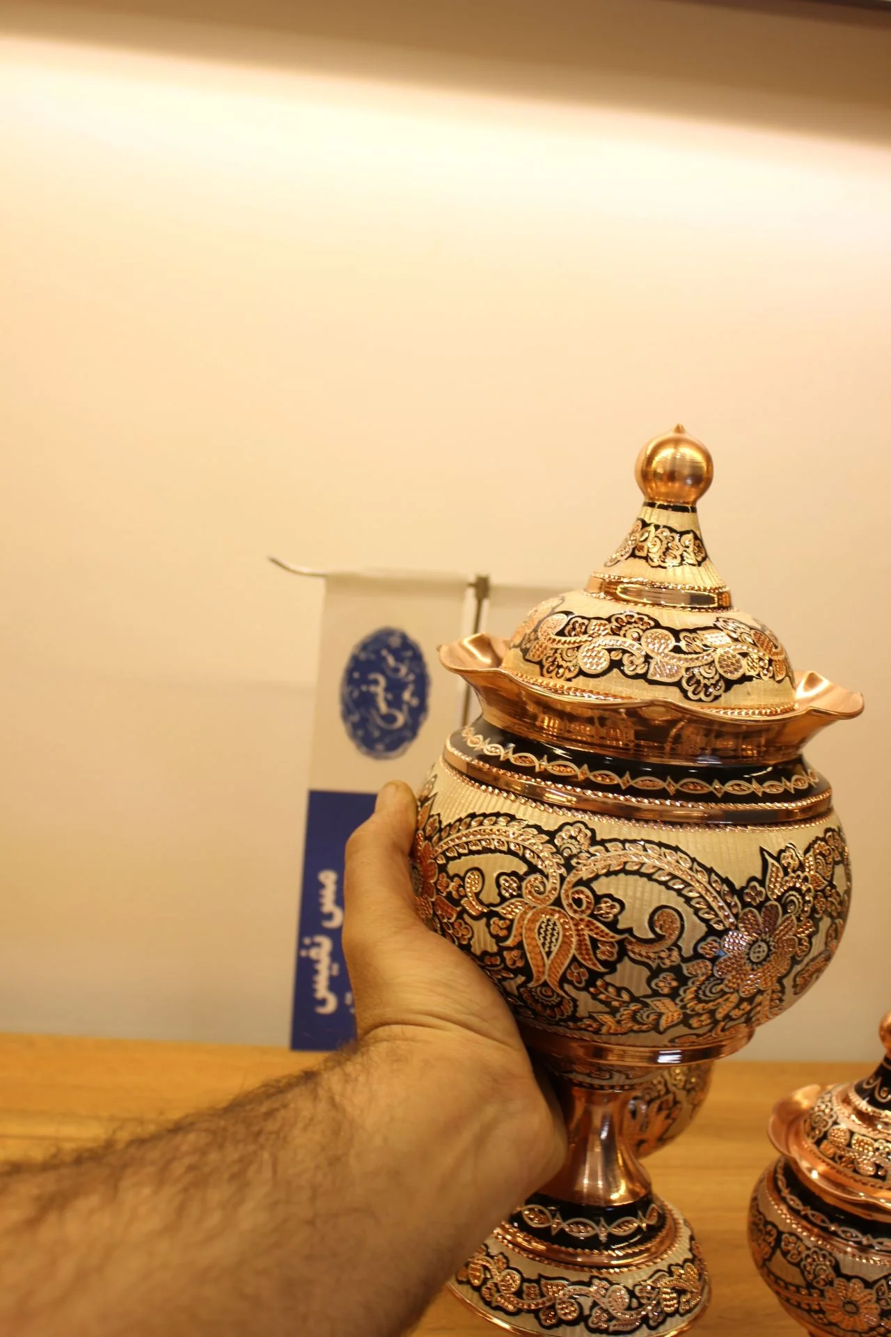 آجیل خوری مسی نقره کوب سایز بزرگ