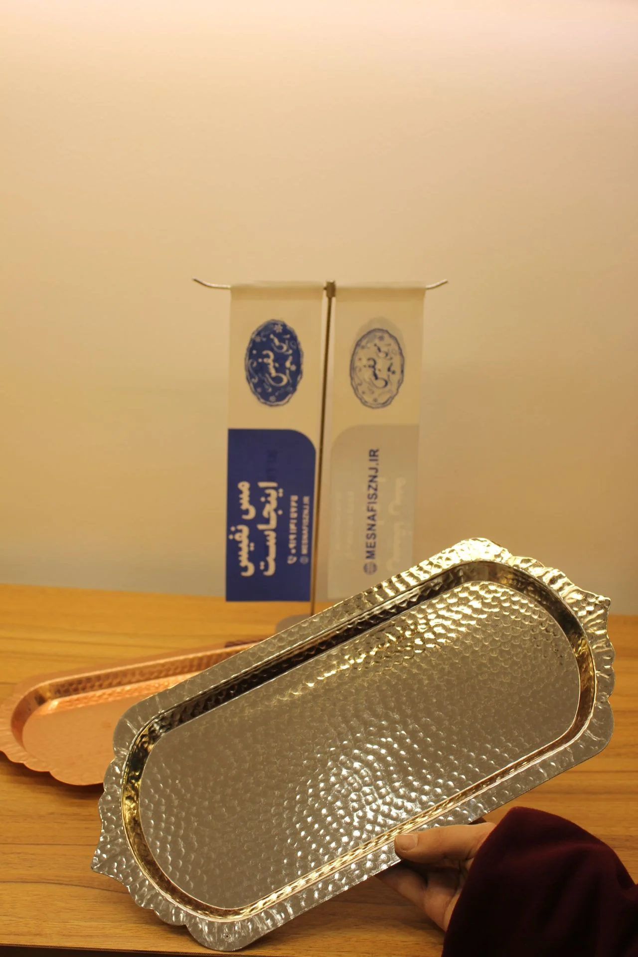 رولت خوری مسی با آبکاری کروم