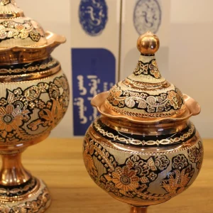 شکلات خوری مسی نقره کوب