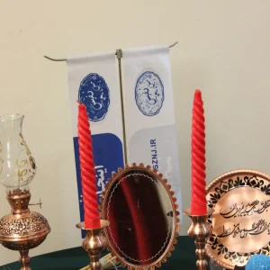 آینه شمعدان مسی