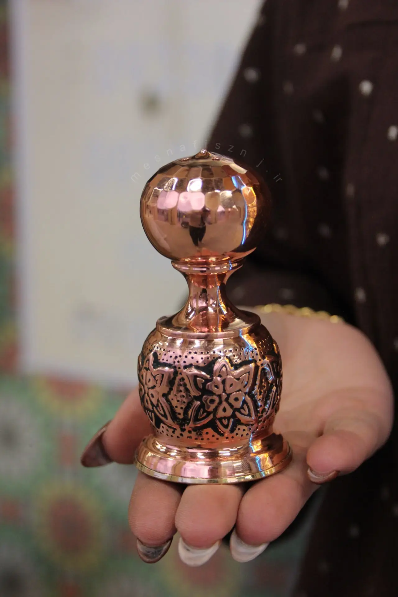 نمکدان مسی سیاه قلم نانو شده