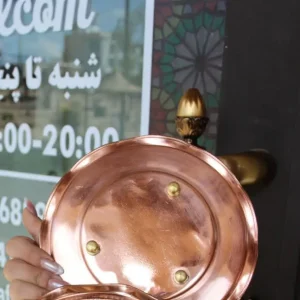 پیش دستی مسی نقره کوب طرح هاله