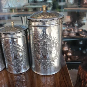 بانکه مسی دست ساز با آبکاری کروم