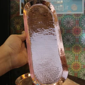 سینی مسی مستطیلی لب گرد