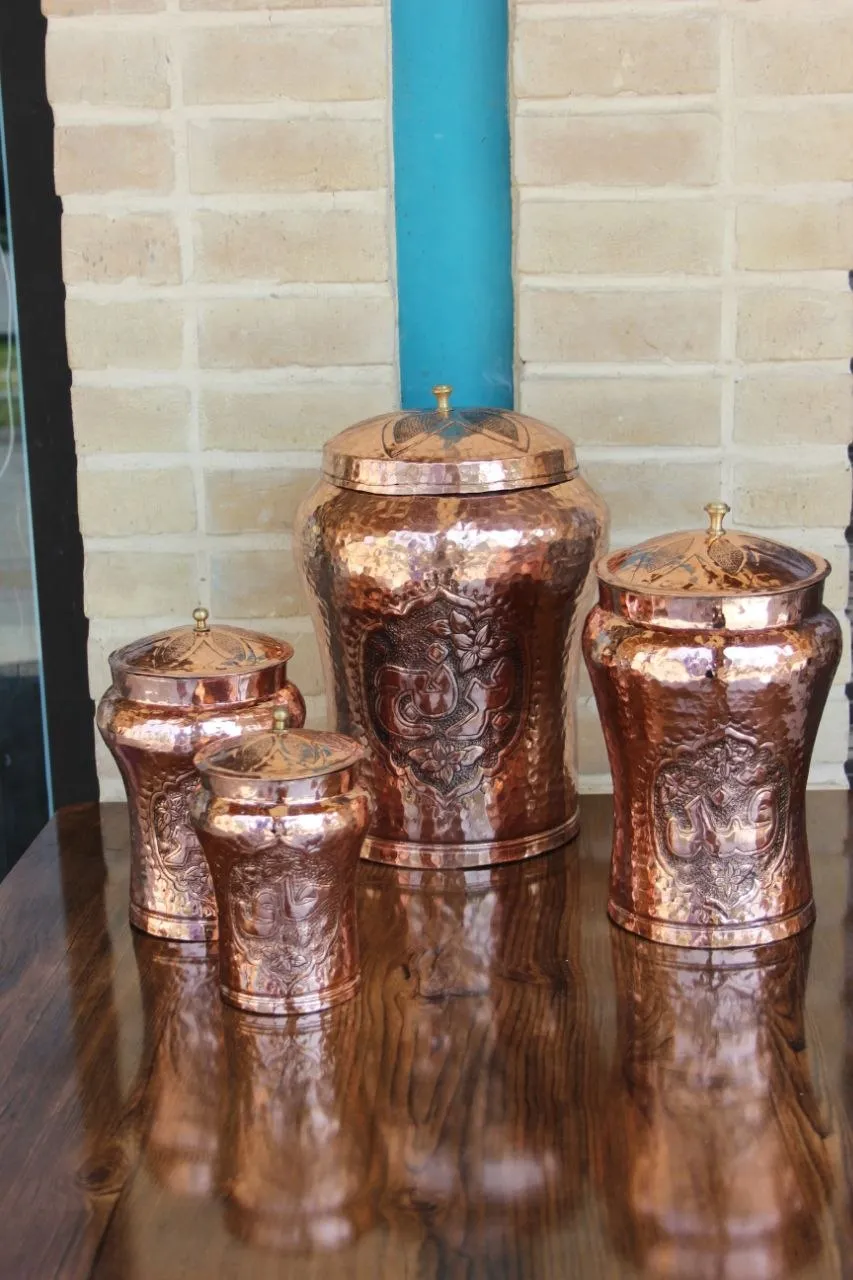 بانکه مسی خمره ای دست ساز مس نفیس