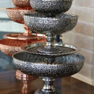 سرویس پذیرایی مسی قاصدک با آبکاری کروم