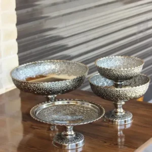 سرویس پذیرایی مسی قاصدک با آبکاری کروم