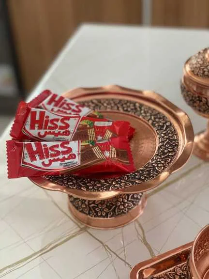 شیرینیخوری مسی مدل یاسمن