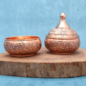 قندان مسی بدون پایه اطلسی