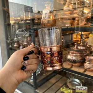 لیوان مسی گالش طرح ترمه