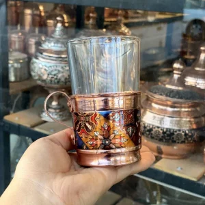 لیوان مسی گالش طرح ترمه