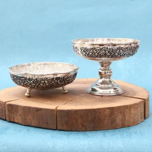 پیاله مسی سه پایه گلبرگ یاسمن