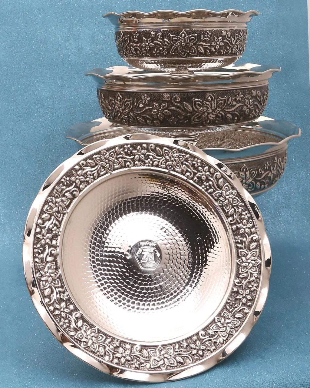 آجیل خوری مسی بهار با آبکاری کروم