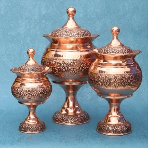 آجیل خوری مسی پایه دار گلسا