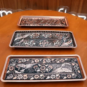 رولت خوری مسی طرح گل و بلبل