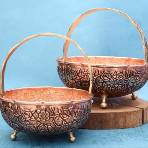 سبد مسی سه پایه نقشینه کوچک