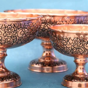 سرویس پذیرایی مسی تک پایه بلند نقشینه