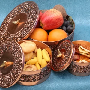 سرویس گزخوری مسی گلبرگ با آبکاری کروم