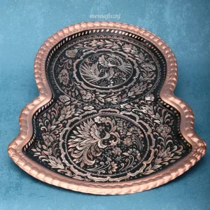 سماور مسی ذغالی الماس تراش آب و نقره