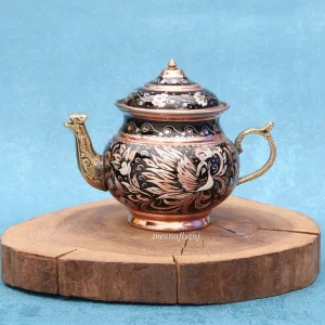 سماور مسی ذغالی الماس تراش آب و نقره