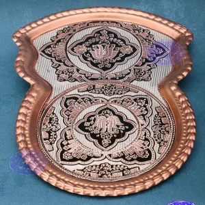 سماور مسی نقره کوب ذغالی