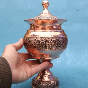 شکلات خوری مسی پایه دار گلسا