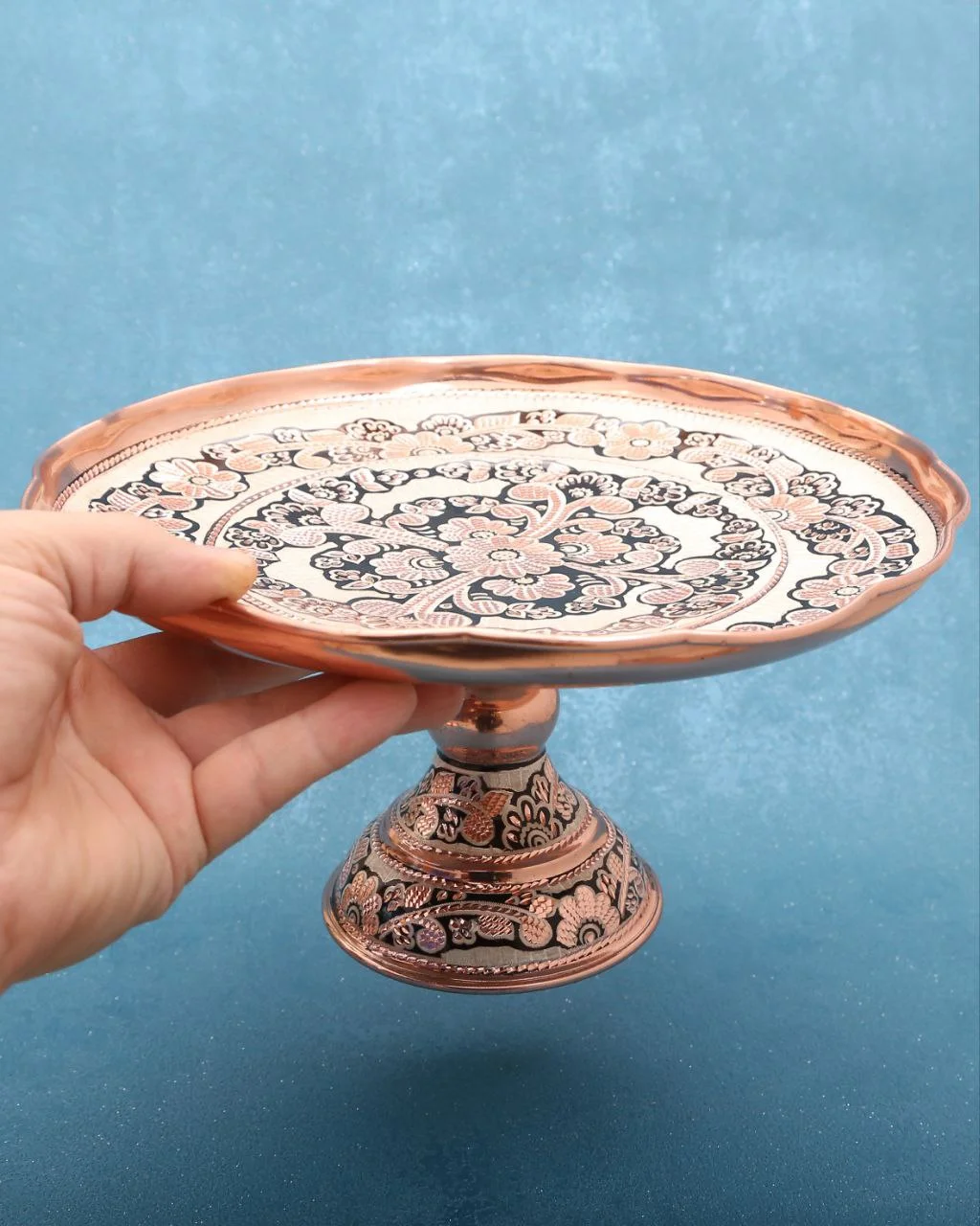 شیرینی خوری مسی نقره کوب