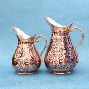 پارچ مسی تراش مدل اردکی بزرگ