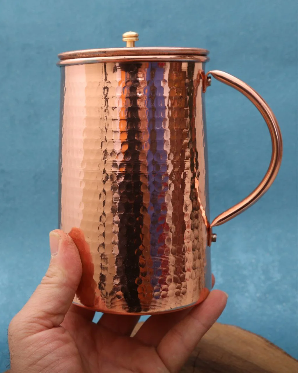 پارچ مسی درب دار