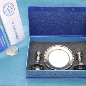 آینه و شمعدان مسی با آبکاری کروم