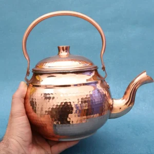 کتری و قوری مسی دسته بالا