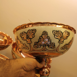 شکلات خوری مسی نقره کوب