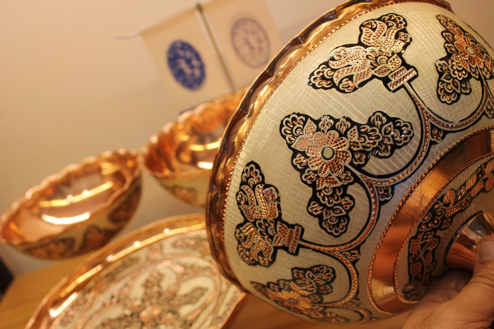 شکلاتخوری مسی نقره کوب هامون سایز 2